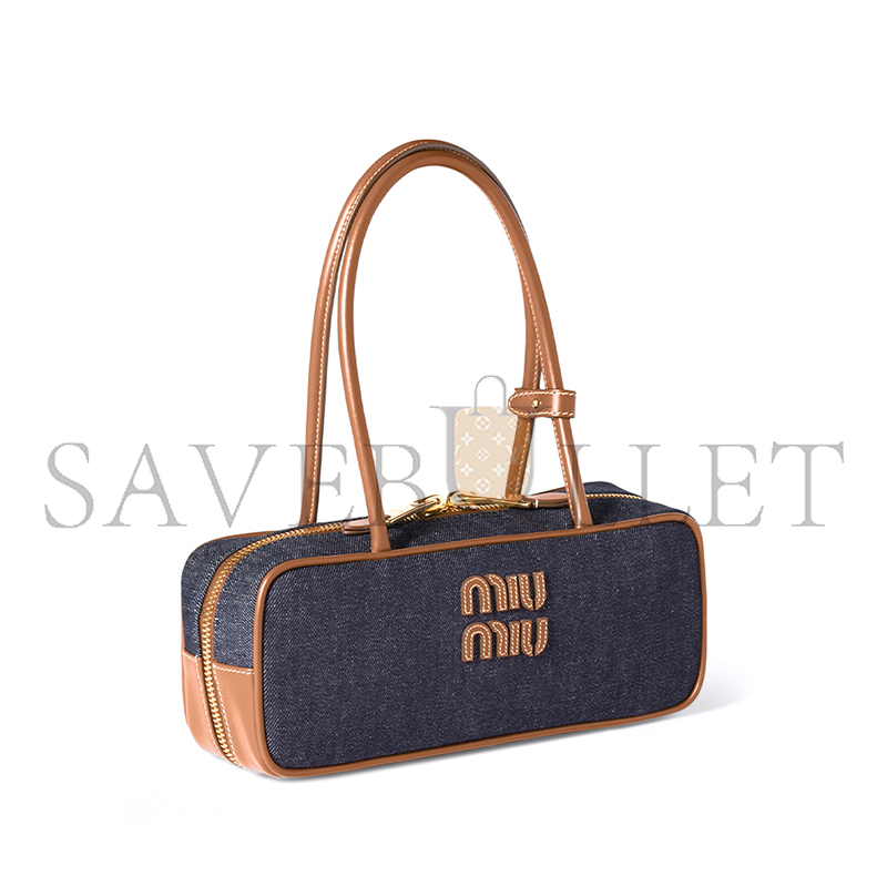 MIU MIU BEAU DENIM BAG 5BB173 (28*11.5*8cm)